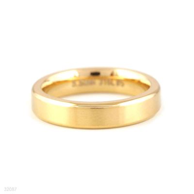 RING S.S THN BRUSHED BAND 19 GOLD